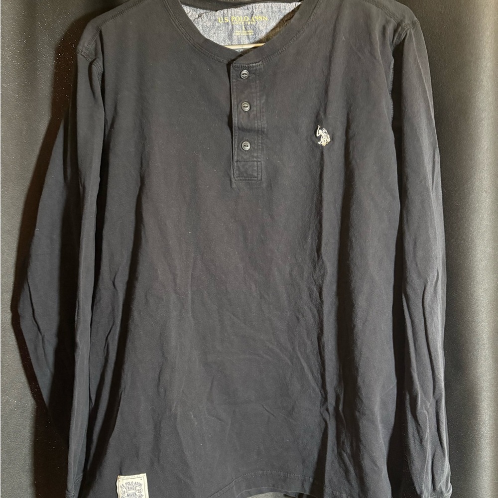 U.S. Polo Assn. Men's Dark Long Sleeve Henley